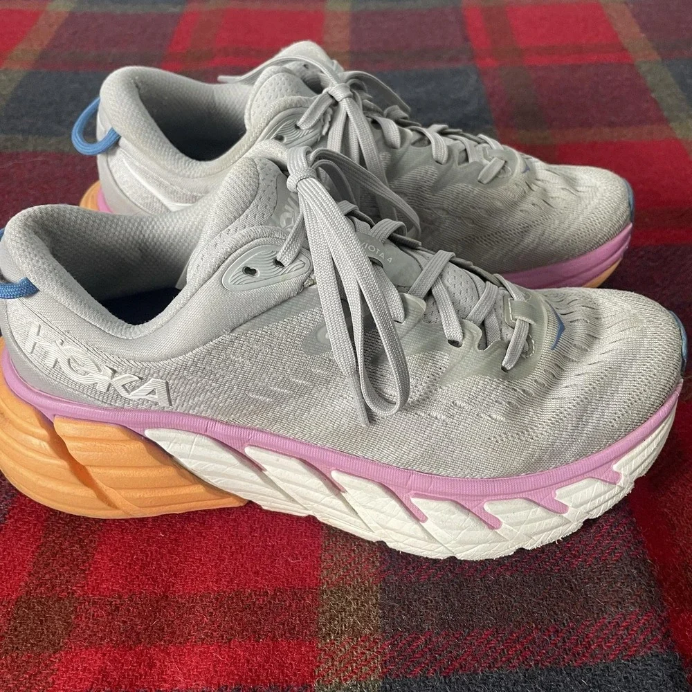Hoka One One Gaviota 4 Shoes Womens Size 7B Gray Support Road Running Sneakers